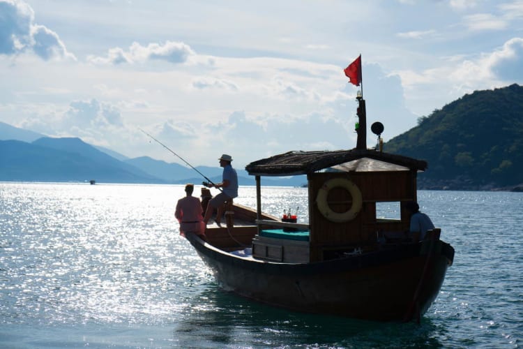 Fishing in the bay